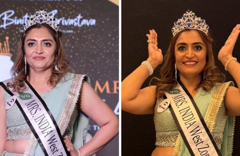 Kalpa Parekh Recently crowned Mrs. India West Zone 2025 At VG Miss. and Mrs. India 2025