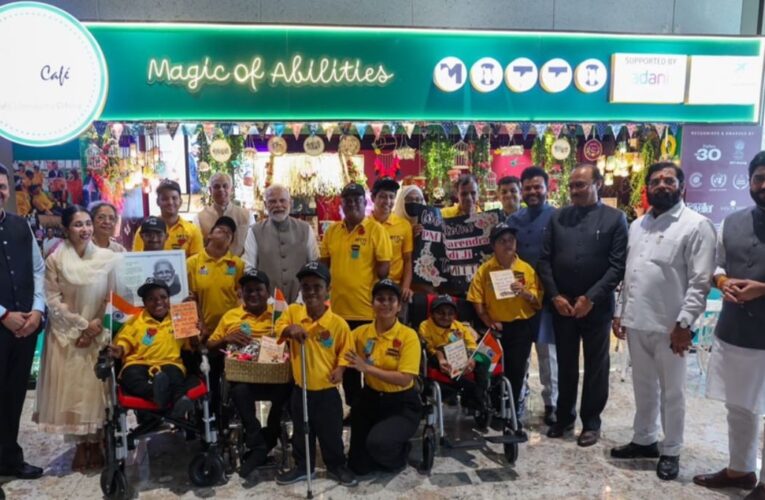 Prime Minister Narendra Modi Visits Mitti Cafe at Adani’s Navi Mumbai International Airport (NMIA), Celebrating Inclusion and Empowerment