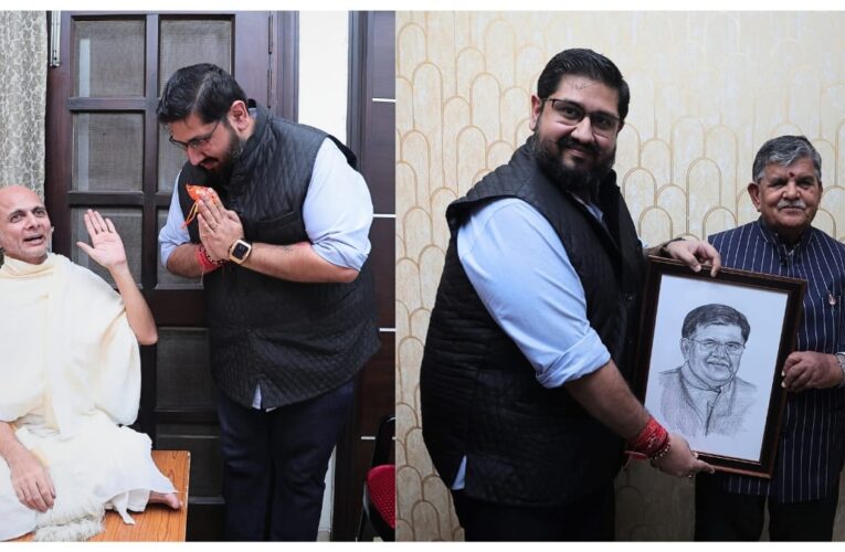 Governor of Punjab and Sahil Luthra Join in Spiritual Dialogue with Shri Hansratna Surishwarji Maharaj Ji