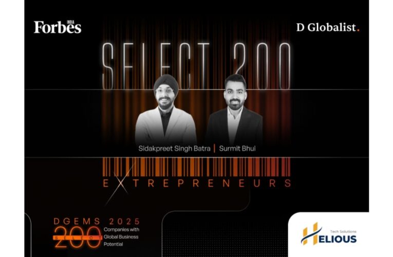 Helious Tech Solutions Listed in Forbes India DGEMS 2025 Select 200 for Industrial AI & Automation