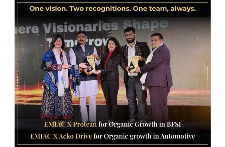 EMIAC Technologies Wins Two Honours for their Work in Organic Growth with Protean and ACKO Drive at Bharat Shining Conclave 2026