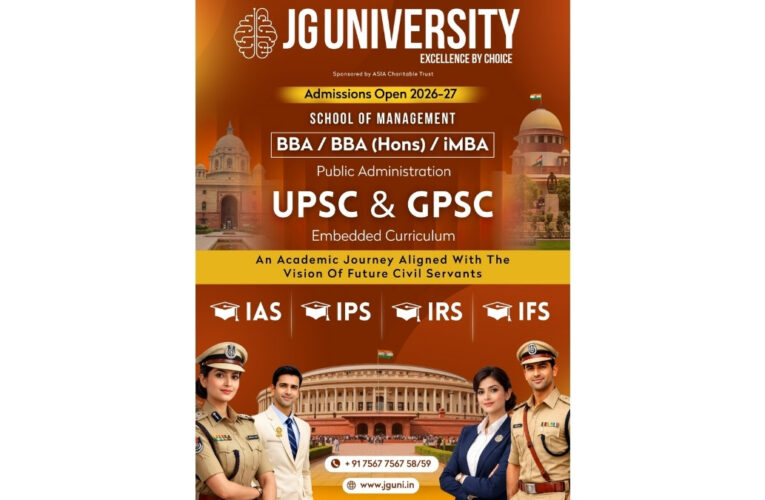 JG University Launches BBA (Hons) and iMBA in Public Administration with Integrated UPSC and GPSC Curriculum; Admissions Open for 2026–27