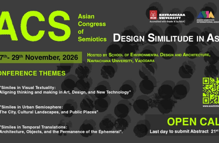 ACS 2026 – Asian Congress of Semiotics at Navrachana University, Vadodara