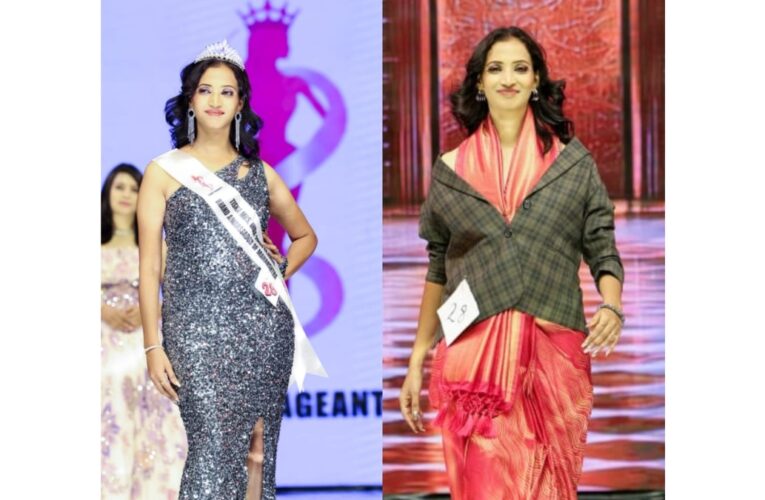 Mrs. Ranjana Prasad Kulkarni won the titles of Mrs. Photogenic and Mrs. Brand Ambassador of Maharashtra at Tiska Mrs. India pageant 2026