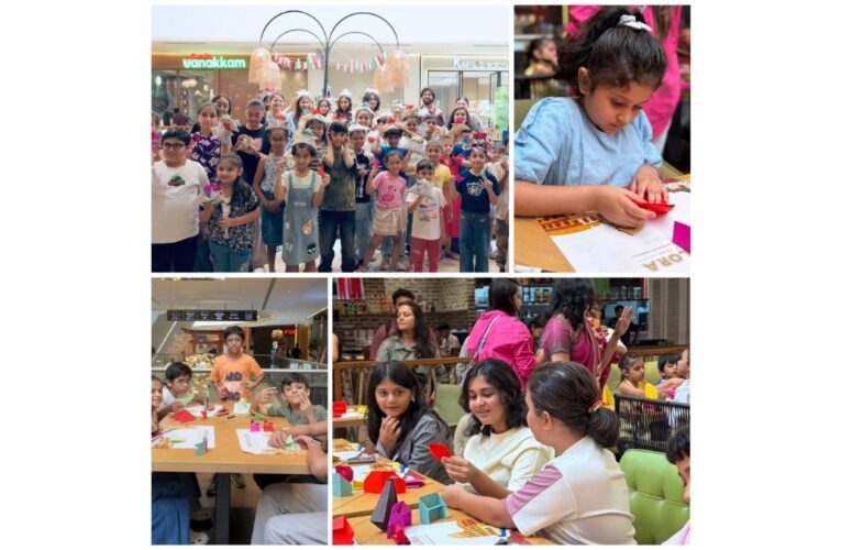 One Paper, Endless Possibilities: Children Discover the Art of Origami at Palladium Ahmedabad