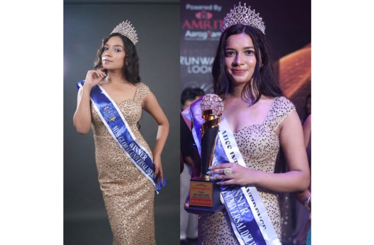 SAZIA SHAKIL won the title of Miss Global Universal Delhi 2026 at Miss Global Universal India 2026