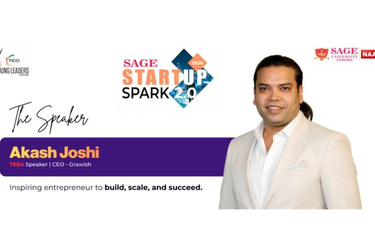 TEDx Speaker Akash Joshi Inspires Future Founders at SAGE Startup Spark 2.0 2026