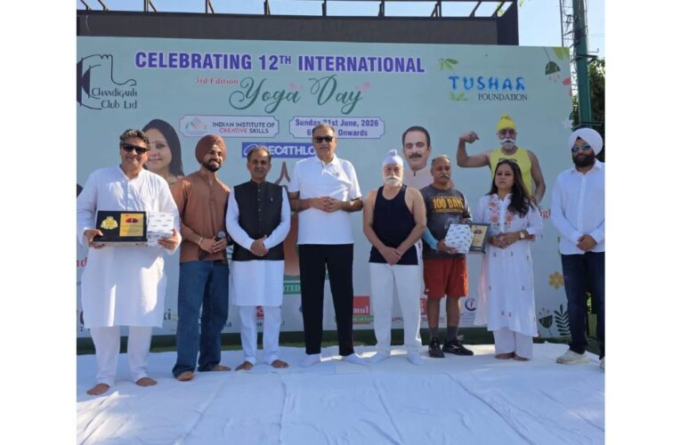 Tushar Foundation, Media & Entertainment Skills Council (MESC), and Indian Institute of Creative Skills (IICS) Celebrate International Yoga Day with Grand Wellness Event in Chandigarh