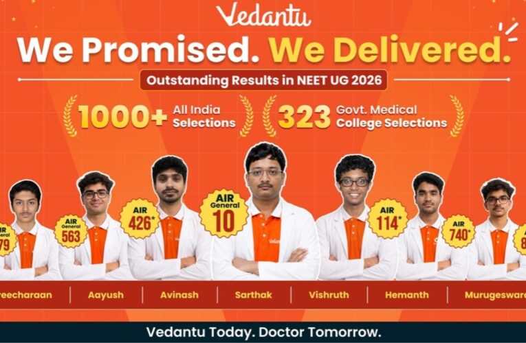 Vedantu Records Remarkable Results in NEET UG 2026 with AIR (General) 10 and 323 Government Medical Selections